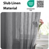 NICETOWN Linen Textured Door Curtain – White Sidelight Panel Curtain(Dark Grey)