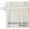 NICETOWN Linen Textured Door Curtain – White Sidelight Panel Curtain(Ivory White)