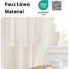 NICETOWN Linen Textured Door Curtain – White Sidelight Panel Curtain(Ivory White)