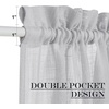 NICETOWN Linen Textured Door Curtain – White Sidelight Panel Curtain(Light Grey)