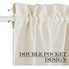 NICETOWN Linen Textured Door Curtain – White Sidelight Panel Curtain(Linen)