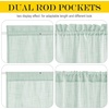 NICETOWN Linen Textured Door Curtain – White Sidelight Panel Curtain(Mint Green)