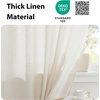 NICETOWN Linen Textured Door Curtain – White Sidelight Panel Curtain(Natural)