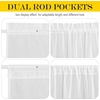 NICETOWN Linen Textured Door Curtain – White Sidelight Panel Curtain(Pure White)