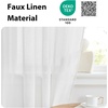NICETOWN Linen Textured Door Curtain – White Sidelight Panel Curtain(Pure White)