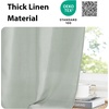 NICETOWN Linen Textured Door Curtain – White Sidelight Panel Curtain(Sage Green)