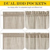 NICETOWN Linen Textured Door Curtain – White Sidelight Panel Curtain(Taupe)