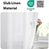 NICETOWN Linen Textured Door Curtain – White Sidelight Panel Curtain(White)