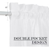 NICETOWN Linen Textured Door Curtain – White Sidelight Panel Curtain(White)