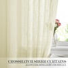 NICETOWN Linen Textured Door Curtain – White Sidelight Panel Curtain(Yellow)