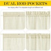 NICETOWN Linen Textured Door Curtain – White Sidelight Panel Curtain(Yellow)