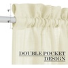 NICETOWN Linen Textured Door Curtain – White Sidelight Panel Curtain(Yellow)