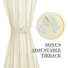 NICETOWN Linen Textured Door Curtain – White Sidelight Panel Curtain(Yellow)