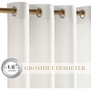 NICETOWN Non See Through White Privacy Sheer Curtains 84 inches Long(Ivory White)