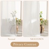 NICETOWN Non See Through White Privacy Sheer Curtains 84 inches Long(Ivory White)