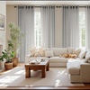 NICETOWN Non See Through White Privacy Sheer Curtains 84 inches Long(Silver Grey)