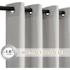 NICETOWN Non See Through White Privacy Sheer Curtains 84 inches Long(Silver Grey)
