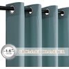 NICETOWN Non See Through White Privacy Sheer Curtains 84 inches Long(Teal)