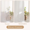 NICETOWN Non See Through White Privacy Sheer Curtains 84 inches Long(White)