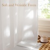 NICETOWN Non See Through White Privacy Sheer Curtains 84 inches Long(White)