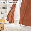 NICETOWN Non-See-Through Sheer Curtains 84 Inches Long 2 Panels Semi Sheer(Burnt Orange)