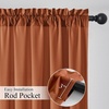 NICETOWN Non-See-Through Sheer Curtains 84 Inches Long 2 Panels Semi Sheer(Burnt Orange)