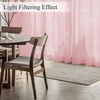 NICETOWN Non-See-Through Sheer Curtains 84 Inches Long 2 Panels Semi Sheer(Pink)