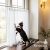 NICETOWN Non-See-Through Sheer Curtains 84 Inches Long 2 Panels Semi Sheer(Pure White)