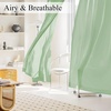 NICETOWN Non-See-Through Sheer Curtains 84 Inches Long 2 Panels Semi Sheer(Sage Green)