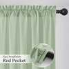 NICETOWN Non-See-Through Sheer Curtains 84 Inches Long 2 Panels Semi Sheer(Sage Green)