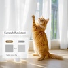 NICETOWN Non-See-Through Sheer Curtains 84 Inches Long 2 Panels Semi Sheer(White)