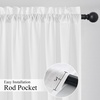 NICETOWN Non-See-Through Sheer Curtains 84 Inches Long 2 Panels Semi Sheer(White)