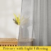 NICETOWN White Linen Curtains 84 inch Length, Tab Top Soft Semi Sheer Flax Window Treatments Privacy with Light Filtering Vertical Drapes for Bedroom/Living Room, W52 x L84, 2 Panels(Grey)