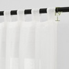 NICETOWN White Linen Curtains 84 inch Length, Tab Top Soft Semi Sheer Flax Window Treatments Privacy with Light Filtering Vertical Drapes for Bedroom/Living Room, W52 x L84, 2 Panels(Ivory-tab Top)
