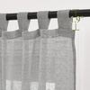 NICETOWN White Linen Curtains 84 inch Length, Tab Top Soft Semi Sheer Flax Window Treatments Privacy with Light Filtering Vertical Drapes for Bedroom/Living Room, W52 x L84, 2 Panels(Grey-tab Top)