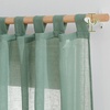 NICETOWN White Linen Curtains 84 inch Length, Tab Top Soft Semi Sheer Flax Window Treatments Privacy with Light Filtering Vertical Drapes for Bedroom/Living Room, W52 x L84, 2 Panels(Olive Green-tab Top)