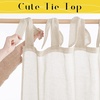NICETOWN White Linen Curtains 84 inch Length, Tab Top Soft Semi Sheer Flax Window Treatments Privacy with Light Filtering Vertical Drapes for Bedroom/Living Room, W52 x L84, 2 Panels(Beige)
