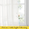 NICETOWN White Linen Curtains 84 inch Length, Tab Top Soft Semi Sheer Flax Window Treatments Privacy with Light Filtering Vertical Drapes for Bedroom/Living Room, W52 x L84, 2 Panels(Ivory)
