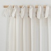 NICETOWN White Linen Curtains 84 inch Length, Tab Top Soft Semi Sheer Flax Window Treatments Privacy with Light Filtering Vertical Drapes for Bedroom/Living Room, W52 x L84, 2 Panels(Natural)