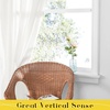 NICETOWN White Linen Curtains 84 inch Length, Tab Top Soft Semi Sheer Flax Window Treatments Privacy with Light Filtering Vertical Drapes for Bedroom/Living Room, W52 x L84, 2 Panels(Ivory)