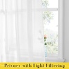 NICETOWN White Linen Curtains 84 inch Length, Tab Top Soft Semi Sheer Flax Window Treatments Privacy with Light Filtering Vertical Drapes for Bedroom/Living Room, W52 x L84, 2 Panels(White)