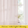 NICETOWN White Linen Curtains 84 inch Length, Tab Top Soft Semi Sheer Flax Window Treatments Privacy with Light Filtering Vertical Drapes for Bedroom/Living Room, W52 x L84, 2 Panels(Blush Pink)