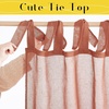 NICETOWN White Linen Curtains 84 inch Length, Tab Top Soft Semi Sheer Flax Window Treatments Privacy with Light Filtering Vertical Drapes for Bedroom/Living Room, W52 x L84, 2 Panels(Burnt Orange)