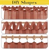 NICETOWN White Linen Curtains 84 inch Length, Tab Top Soft Semi Sheer Flax Window Treatments Privacy with Light Filtering Vertical Drapes for Bedroom/Living Room, W52 x L84, 2 Panels(Burnt Orange)