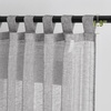 NICETOWN White Linen Curtains 84 inch Length, Tab Top Soft Semi Sheer Flax Window Treatments Privacy with Light Filtering Vertical Drapes for Bedroom/Living Room, W52 x L84, 2 Panels(Charcoal Grey-tab Top)
