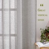 NICETOWN White Linen Curtains 84 inch Length, Tab Top Soft Semi Sheer Flax Window Treatments Privacy with Light Filtering Vertical Drapes for Bedroom/Living Room, W52 x L84, 2 Panels(Charcoal Grey-tab Top)