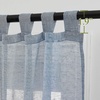NICETOWN White Linen Curtains 84 inch Length, Tab Top Soft Semi Sheer Flax Window Treatments Privacy with Light Filtering Vertical Drapes for Bedroom/Living Room, W52 x L84, 2 Panels(Sea Mist-tab Top)