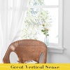 NICETOWN White Linen Curtains 84 inch Length, Tab Top Soft Semi Sheer Flax Window Treatments Privacy with Light Filtering Vertical Drapes for Bedroom/Living Room, W52 x L84, 2 Panels(White)