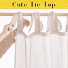 NICETOWN White Linen Curtains 84 inch Length, Tab Top Soft Semi Sheer Flax Window Treatments Privacy with Light Filtering Vertical Drapes for Bedroom/Living Room, W52 x L84, 2 Panels(Blush Pink)