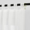 NICETOWN White Linen Curtains 84 inch Length, Tab Top Soft Semi Sheer Flax Window Treatments Privacy with Light Filtering Vertical Drapes for Bedroom/Living Room, W52 x L84, 2 Panels(White-tab Top)